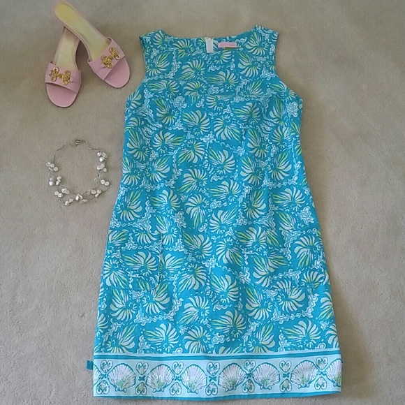Lilly Pulitzer Worth Shift in Shorely Blue Twirly - Picture 2 of 8